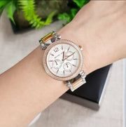 Michael Kors Parker Two Tone Rose Gold Stainless Steel MK 6301 Womens Watch - mzwatcheslk srilanka